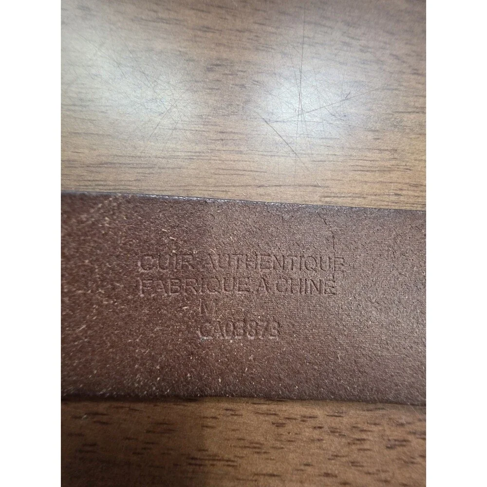 Vintage American Eagle Brown Leather Grommet Belt Size Medium